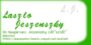 laszlo jeszenszky business card